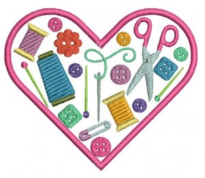 Stickdatei - Herz Nähen